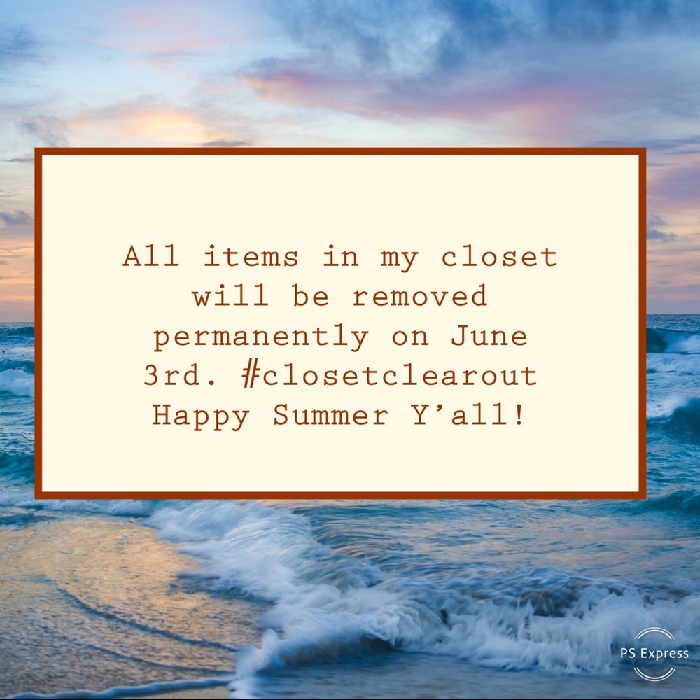 Closet closing on June 3.